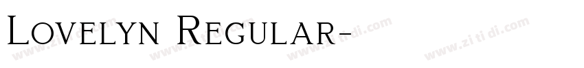 Lovelyn Regular字体转换